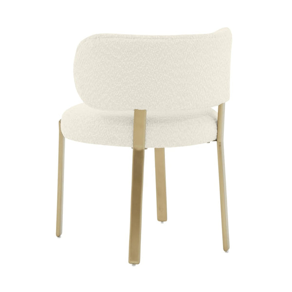 TOV Furniture Margaret Sculptural Performance Boucle Dining Chair – Retro Flair Meets Contemporary Comfort Design Cream TOV-D68649