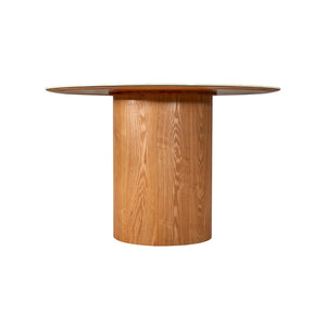 TOV Furniture Tamara 47" Round Marble Ceramic Dinette Table - Elegant Ash Veneer Base for Modern Dining Spaces TOV-D68681