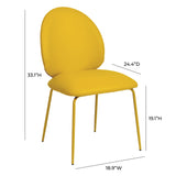 Lauren Yellow Vegan Leather Kitchen Chairs - Set of 2 TOV-D68696 TOV Furniture