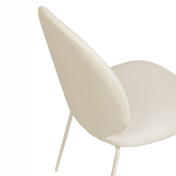 Lauren Cream Vegan Leather Kitchen Chairs - Set of 2 TOV-D68699 TOV Furniture