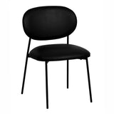 McKenzie Black Vegan Leather Stackable Dining Chair - Set of 2 TOV-D68700 TOV Furniture