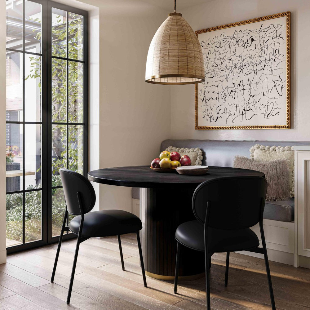 TOV Furniture McKenzie Stackable Dining Chair Set of 2 - Modern Vegan Leather with Iron Frame for Stylish Comfort TOV-D68700