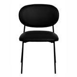 McKenzie Black Vegan Leather Stackable Dining Chair - Set of 2 TOV-D68700 TOV Furniture