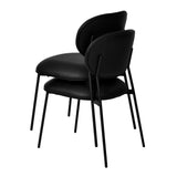 McKenzie Black Vegan Leather Stackable Dining Chair - Set of 2 TOV-D68700 TOV Furniture