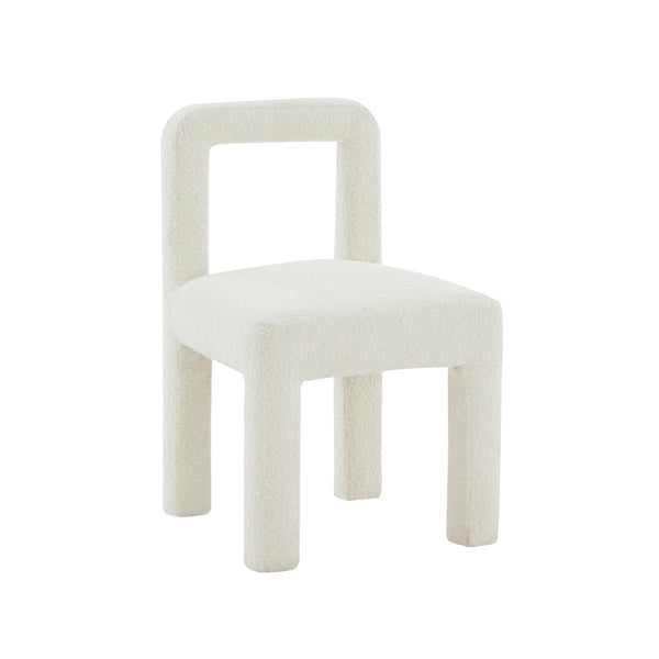 TOV Furniture Hazel Boucle Dining Chair - Modern Sculptural Design with Plush Foam for Comfortable Dining Experience Cream TOV-D68706