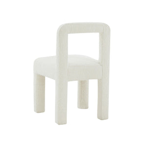 TOV Furniture Hazel Boucle Dining Chair - Modern Sculptural Design with Plush Foam for Comfortable Dining Experience Cream TOV-D68706