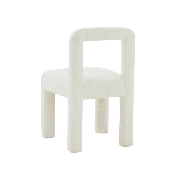 TOV Furniture Hazel Boucle Dining Chair - Modern Sculptural Design with Plush Foam for Comfortable Dining Experience Cream TOV-D68706