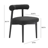 Spara Black Performance Boucle Side Chair TOV-D68758 TOV Furniture