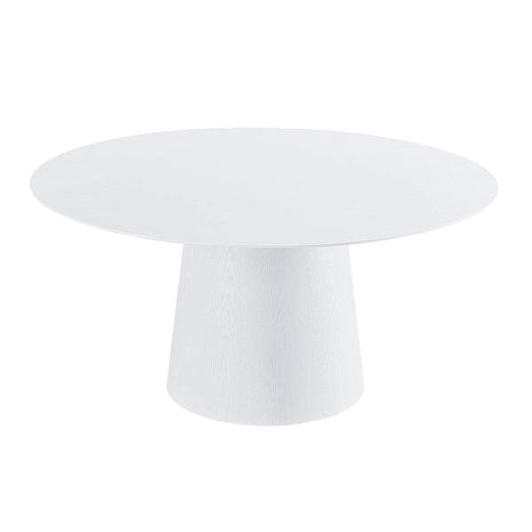 Pauline White Ash 62" Round Dining Table TOV-D68759 TOV Furniture