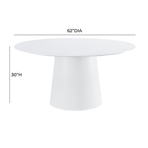 Pauline White Ash 62" Round Dining Table TOV-D68759 TOV Furniture