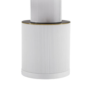 Vanessa White Marble Lacquer 53" Round Dining Table TOV-D68760 TOV Furniture