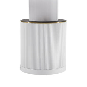 TOV Furniture Vanessa 53" Round Dining Table - Glamorous White Marble with Gold Accents, Ideal for Modern Spaces TOV-D68760