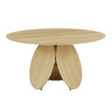 Emil Natural Oak Round Dining Table TOV-D68762 TOV Furniture