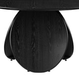 Emil Black Oak Round Dining Table TOV-D68763 TOV Furniture