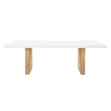 Madeline White Gloss and Natural Ash Dining Table TOV-D68766 TOV Furniture