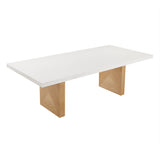 Madeline White Gloss and Natural Ash Dining Table TOV-D68766 TOV Furniture