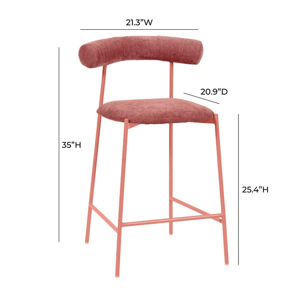 TOV Furniture Liliana Performance Velvet Stool - Modern Glamour with Water-Repellent Fabric, Adjustable Heights & Colors TOV-D68767