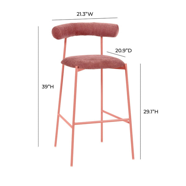 TOV Furniture Liliana Velvet Stool - Chic Memphis-Inspired Design, Water-Repellent Upholstery & Adjustable Heights TOV-D68768