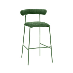 TOV Furniture Liliana Performance Velvet Stool - Modern Glamour for Kitchen and Bar with Durable Comfort & Style Forest Green / Bar Height TOV-D68770