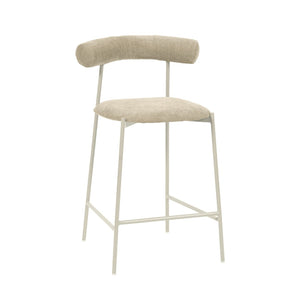 TOV Furniture Liliana Performance Velvet Stool - Modern Glamour for Kitchen and Bar with Durable Comfort & Style Taupe / Counter Height TOV-D68771