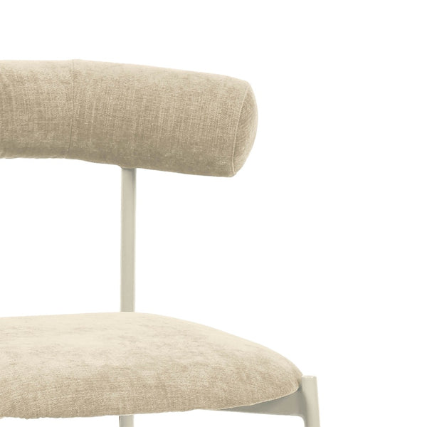 TOV Furniture Liliana Performance Velvet Stool - Modern Glamour for Kitchen and Bar with Durable Comfort & Style Taupe / Counter Height TOV-D68771