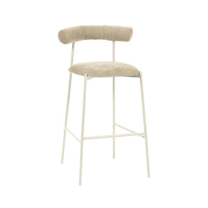 TOV Furniture Liliana Performance Velvet Stool - Modern Glamour for Kitchen and Bar with Durable Comfort & Style Taupe / Bar Height TOV-D68772