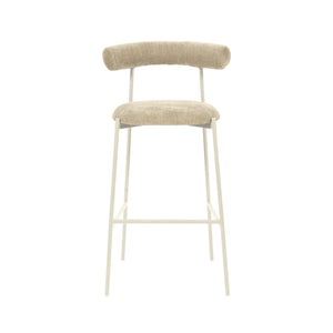TOV Furniture Liliana Performance Velvet Stool - Modern Glamour for Kitchen and Bar with Durable Comfort & Style Taupe / Bar Height TOV-D68772