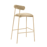 Liliana Taupe Performance Velvet Bar Stool TOV-D68772 TOV Furniture