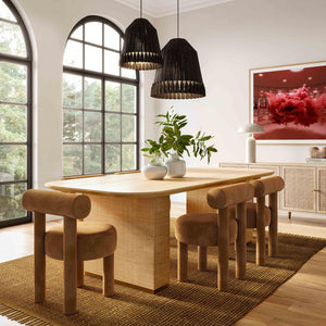 TOV Furniture Carmel Velvet Dining Chair - Sumptuous Comfort and Modern Design for a Stylish Dining Experience Cognac TOV-D68803