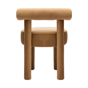 TOV Furniture Carmel Velvet Dining Chair - Sumptuous Comfort and Modern Design for a Stylish Dining Experience Cognac TOV-D68803