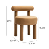 Carmel Cognac Velvet Dining Chair TOV-D68803 TOV Furniture