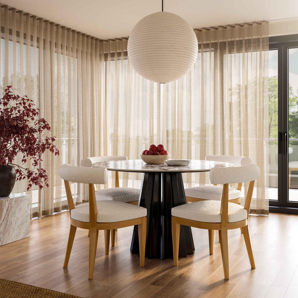 Palla Cream Performance Boucle Dining Chair TOV-D68817 TOV Furniture