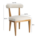 Palla Cream Performance Boucle Dining Chair TOV-D68817 TOV Furniture