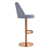 Maven Lavender Mist and Rose Gold Adjustable Swivel Stool TOV-D68828 TOV Furniture