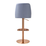 Maven Lavender Mist and Rose Gold Adjustable Swivel Stool TOV-D68828 TOV Furniture