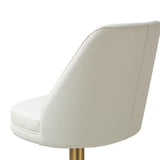 Maven Cream and Gold Adjustable Swivel Stool TOV-D68829 TOV Furniture