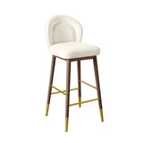 Hailey Cream Velvet Barstool TOV-D68843 TOV Furniture