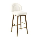 Hailey Cream Velvet Counter Stool TOV-D68844 TOV Furniture