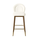 Hailey Cream Velvet Counter Stool TOV-D68844 TOV Furniture