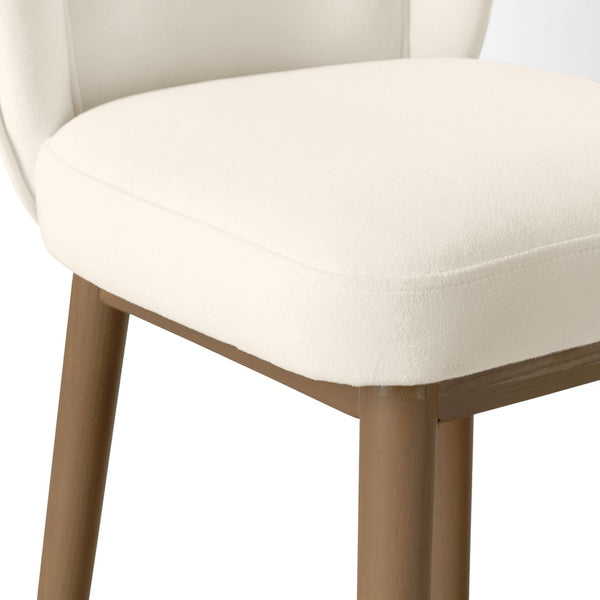 TOV Furniture Hailey Velvet Stool - Luxurious Mid-Century Design with Brass Accents for Chic Home Elegance Cream / Counter Height TOV-D68844
