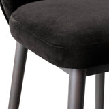 Hailey Charcoal Grey Velvet Barstool TOV-D68845 TOV Furniture