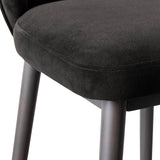 Hailey Charcoal Grey Velvet Counter Stool TOV-D68846 TOV Furniture