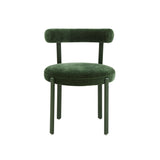 Margaret Forest Green Performance Chenille Bolster Back Dining Chair TOV-D68910 TOV Furniture