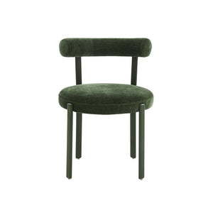 TOV Furniture Margaret Performance Chenille Bolster Back Dining Chair for Contemporary Comfort and Style Green TOV-D68910