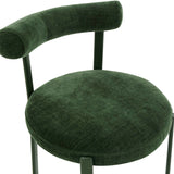 Margaret Forest Green Performance Chenille Bolster Back Dining Chair TOV-D68910 TOV Furniture