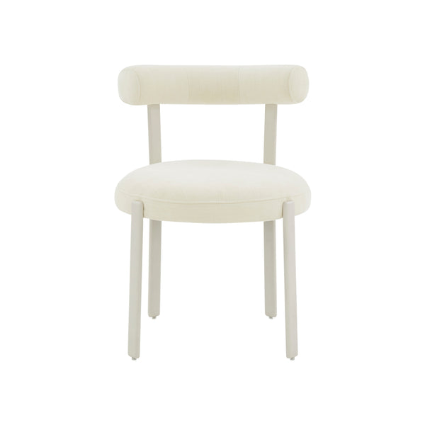 Margaret Cream Performance Chenille Bolster Back Dining Chair TOV-D68911 TOV Furniture