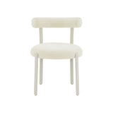 Margaret Cream Performance Chenille Bolster Back Dining Chair TOV-D68911 TOV Furniture