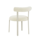 Margaret Cream Performance Chenille Bolster Back Dining Chair TOV-D68911 TOV Furniture