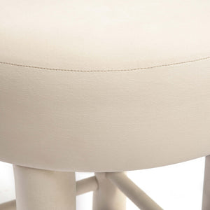 TOV Furniture Carmel Cream Velvet Counter Stool - Plush Comfort, Modern Design & Durable Stainless-Steel Accents TOV-D68981
