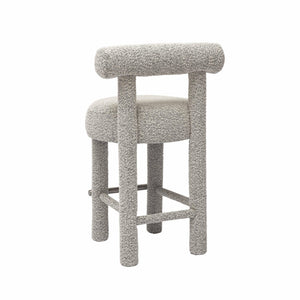 TOV Furniture Carmel Counter Stool - Modern Black & White Boucle Design for Stylish Comfort in Your Kitchen or Bar TOV-D68982